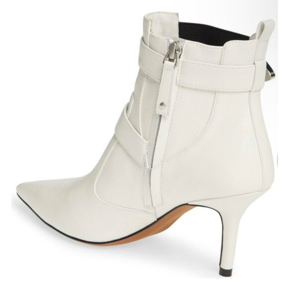 Linea Paolo Nikita II Bootie White Buckle Heels Size 9m $149 - Picture 3 of 14